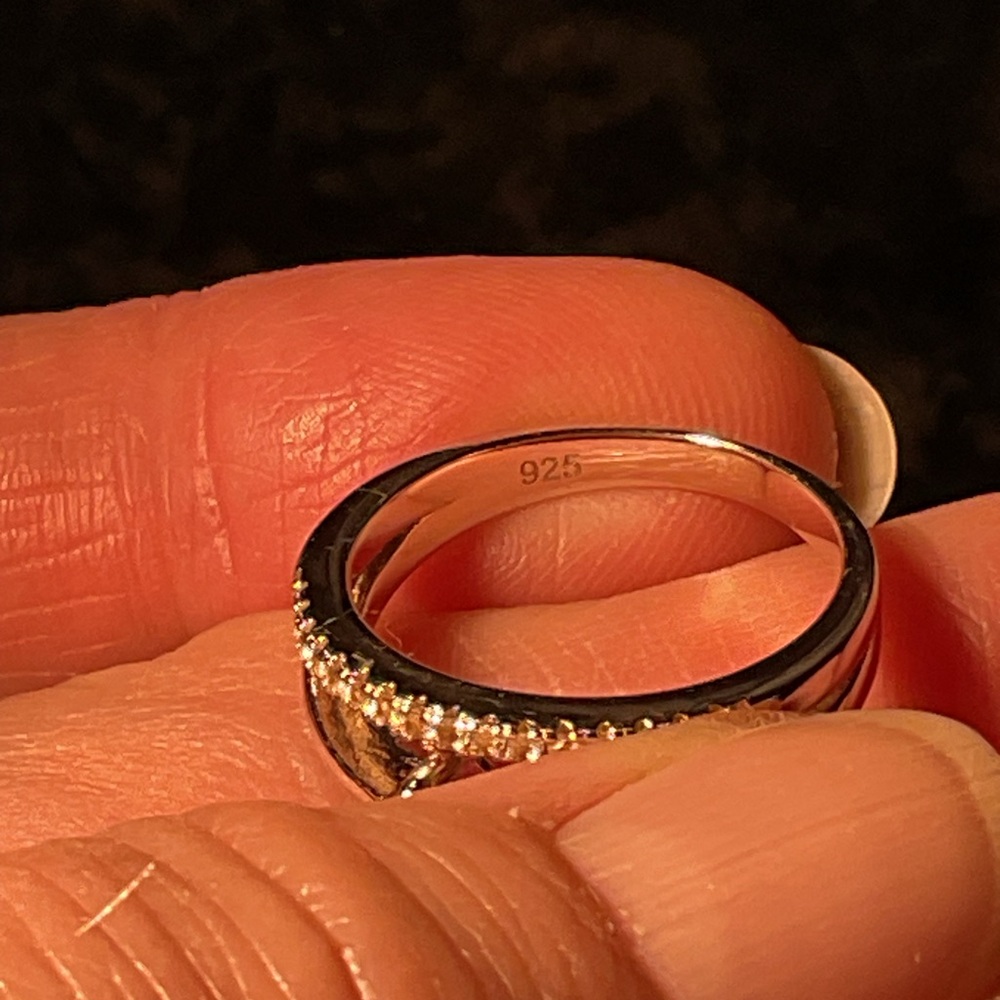 Pink Heart Ruby .925 Silver Ring - Picture 5 of 8